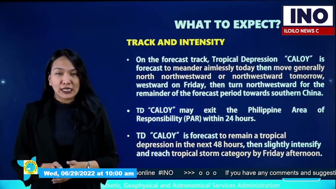 Tropical Depression "CALOY" Update  5AM, JUNE 29, 2022, DOST-PAGASA ---- Grace Castañeda 