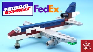 LEGO tutorial DC-10 Fed Ex retro purple top