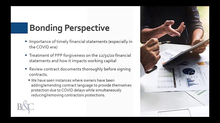 A Construction Industry Update From an Accounting, Bonding and Insurance Perspective