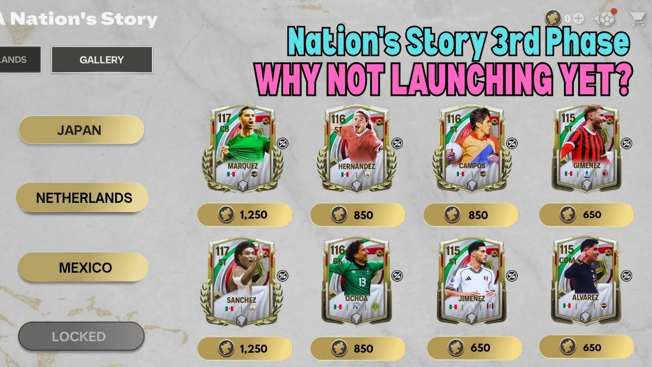 Утечки и концепции третьей фазы проекта «История нации» (Мексика) | FC Mobile