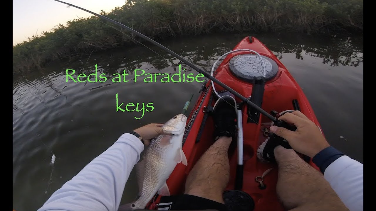 Kayak fishing Rockport Texas red fish at Paradise keys! YouTube