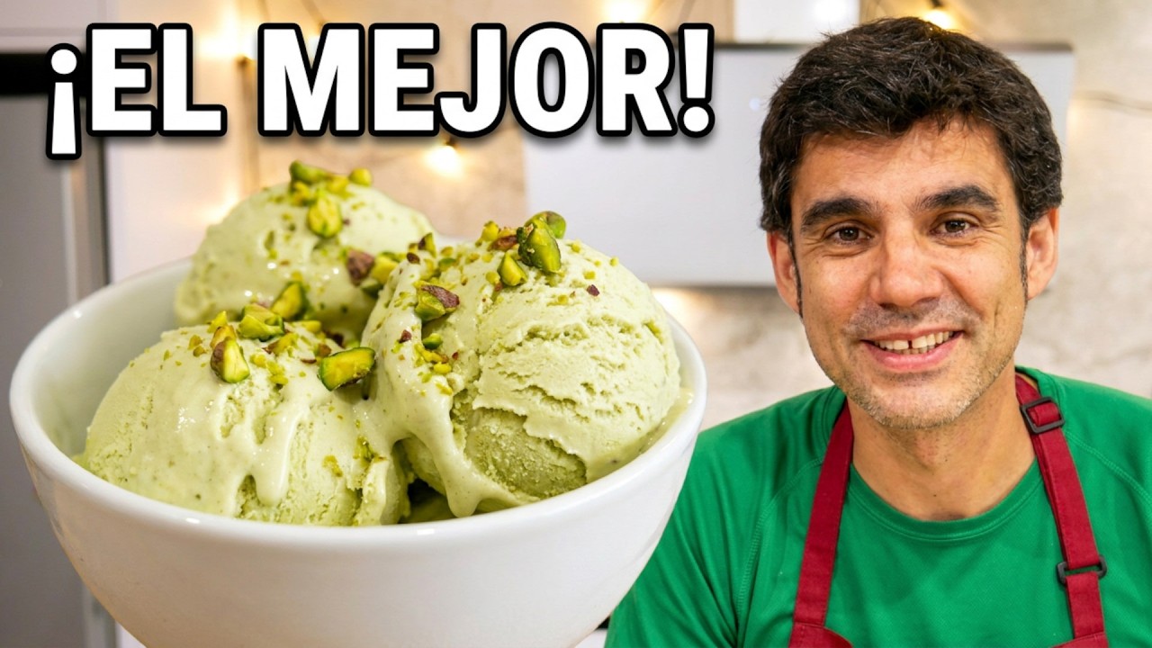 HELADO DE PISTACHO CASERO 😱 Sin Heladera y SIN Crema de Pistacho