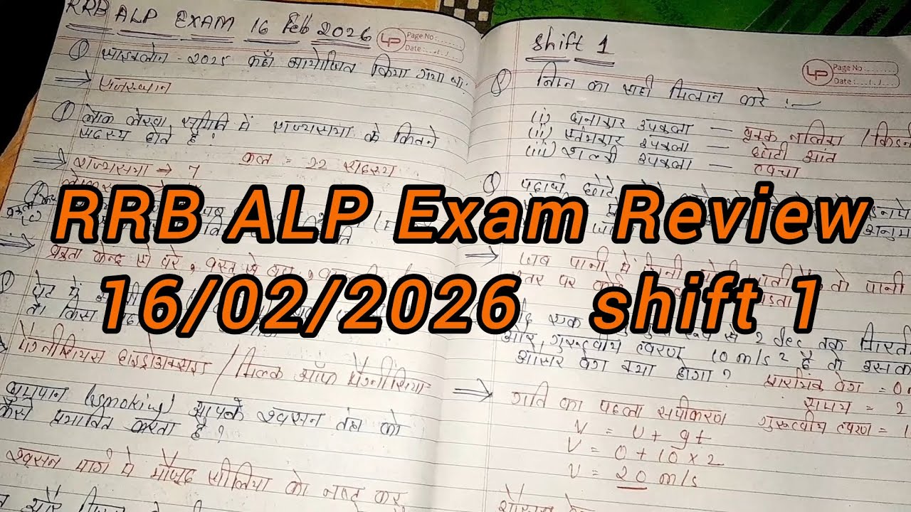 RRB ALP Review 1st Shift 16 February 2026 | RRB ALP Exam Analysis today | RRB ALP Review 2026 Today