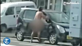 Viral, Warga Negara Indonesia Wni Di Jepang Mengamuk Dan Merusak Mobil Tanpa Busana