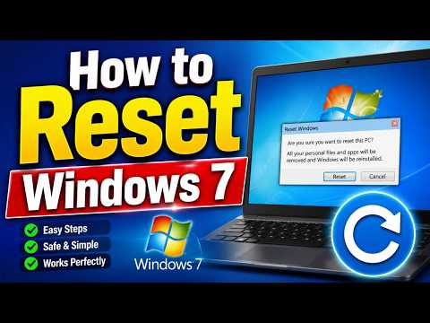 How to Reset Windows 7 PC | Factory Reset Windows 7 | Computer Basic Course