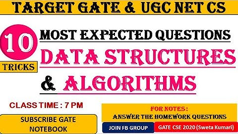 TRICKS To Solve Data Structures & Algorithms : GATE & UGC NET CS (Contact @ 8368017658)