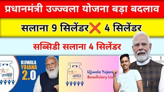 Pm Ujjwala Yojana Gas Cylinder Big Update 2026 | सलाना सिलेंडर में कमी,Pm Ujjwala Yojana New Update