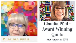 Alex Anderson LIVE - Embroidery Class #5 - More Stitches and an Interview with Claudia Pfeil