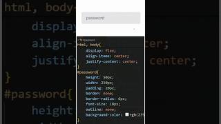 html password show hide password input with css #coding #webdesign #design #html