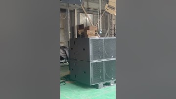 Listen! The best dual 15” line array speaker was tuned before shipping #tpaaudio #linearray #techno