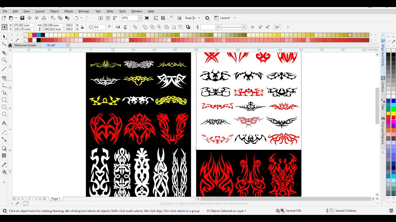 FREE TRIBAL TATTOOS CUTTING VECTOR IMAGE