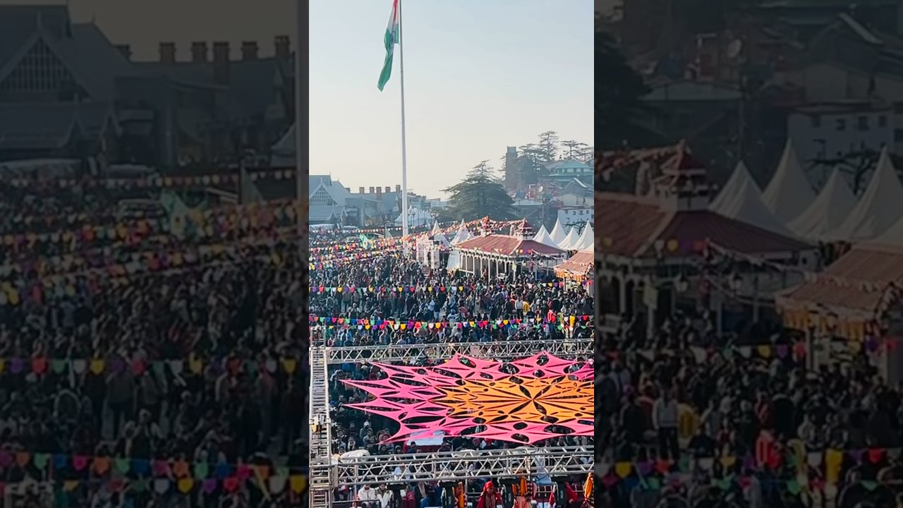 Crazy crowd in Shimla Himachal Pradesh on New Year | Winter carnival Festival Shimla 