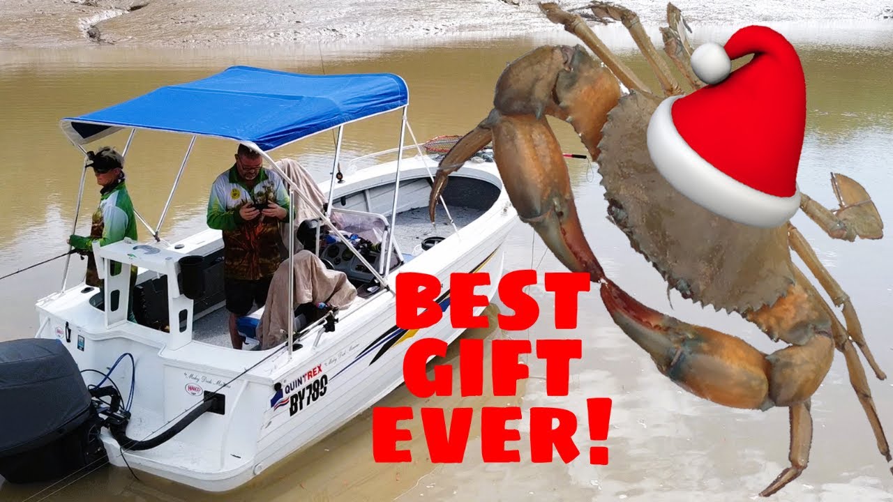 Mud CRABBING on the NEW Boat, / Drone flying / CROCODILE / a BOAT for my Birthday PRESENT!