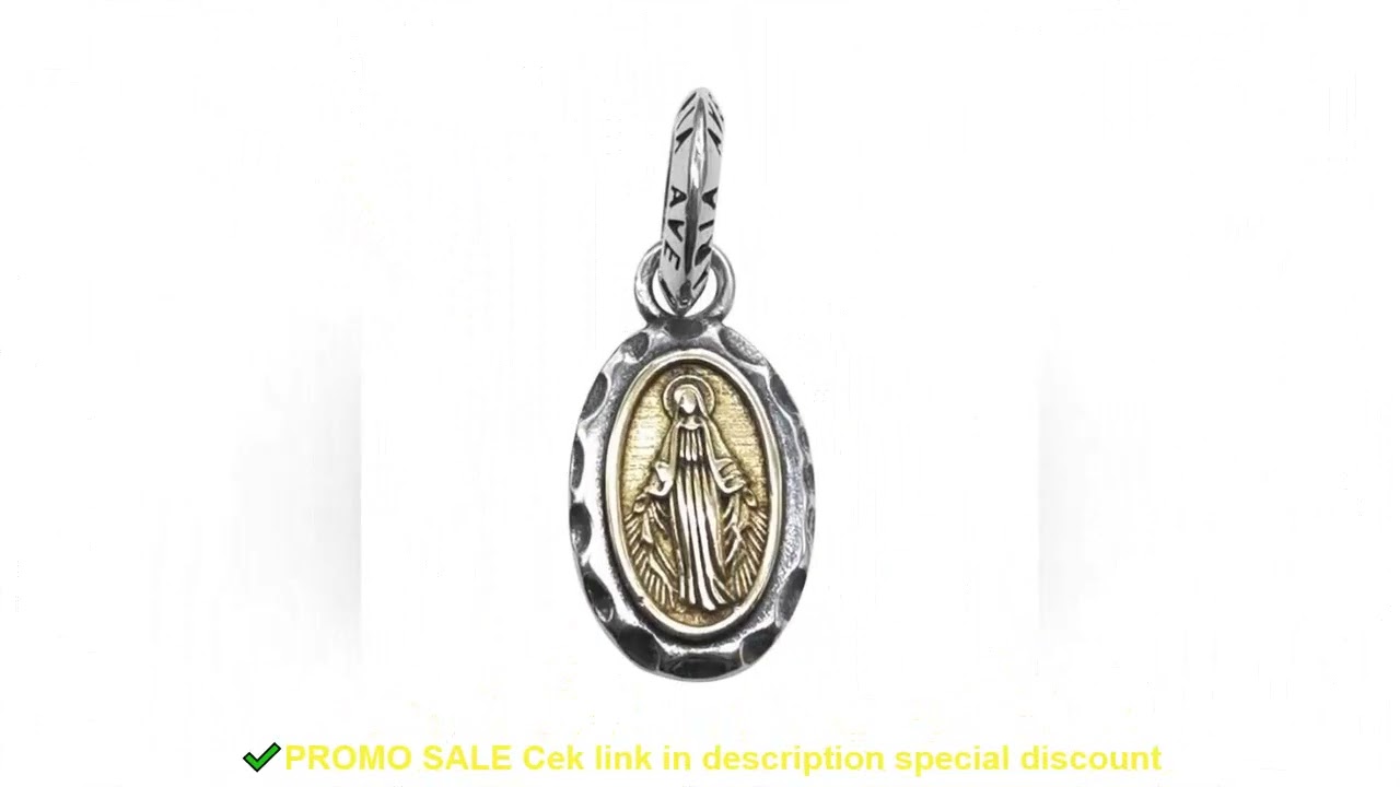 Fashion Silver Color Virgin Mary Metal Medal Men and Women Pendant Necklace Religious Style Prayer A