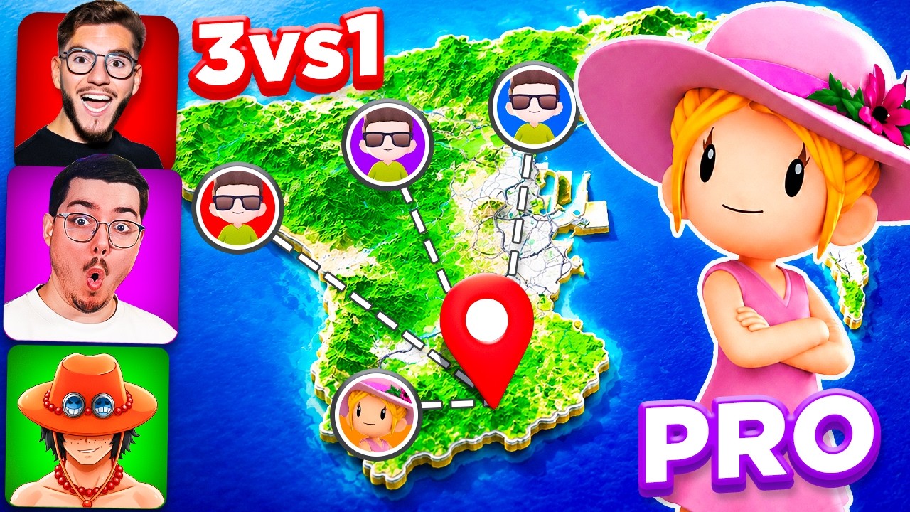 La CHAMPIONNE DE FRANCE PERD CONTRE NOUS sur GEOGUESSR ?! (avec Punkill et Hiken)
