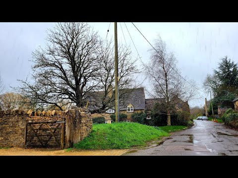 Relaxing Rain Walk In The English Countryside || Chilson, Oxfordshire