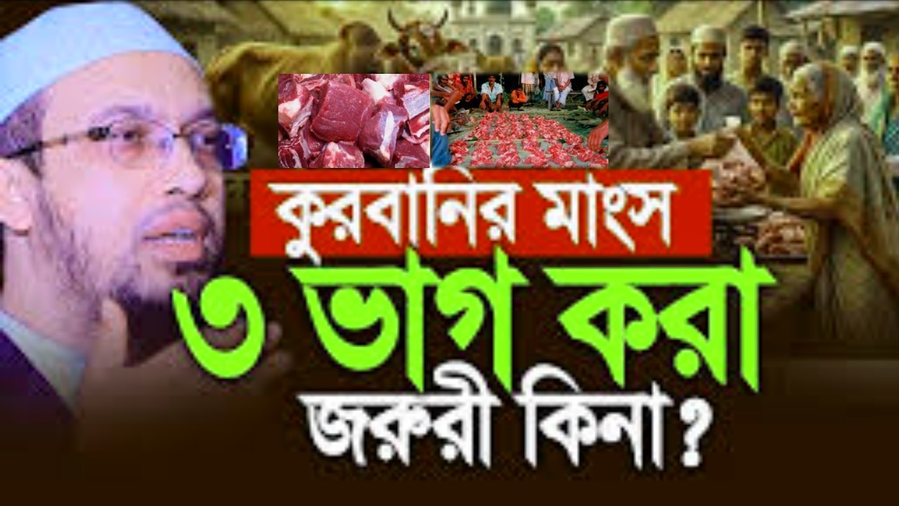 কুরবানির মাংস ৩ ভাগ করা কি জরুরি? | Shaikh Ahmadullah