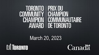 The Toronto Community Champion Awards Ceremony