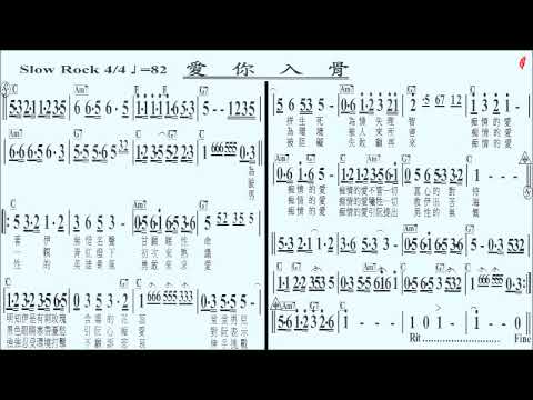 008愛你入骨(骨まで愛して)Bb(導音)-伴奏,簡譜卡拉OK(kalaoke)