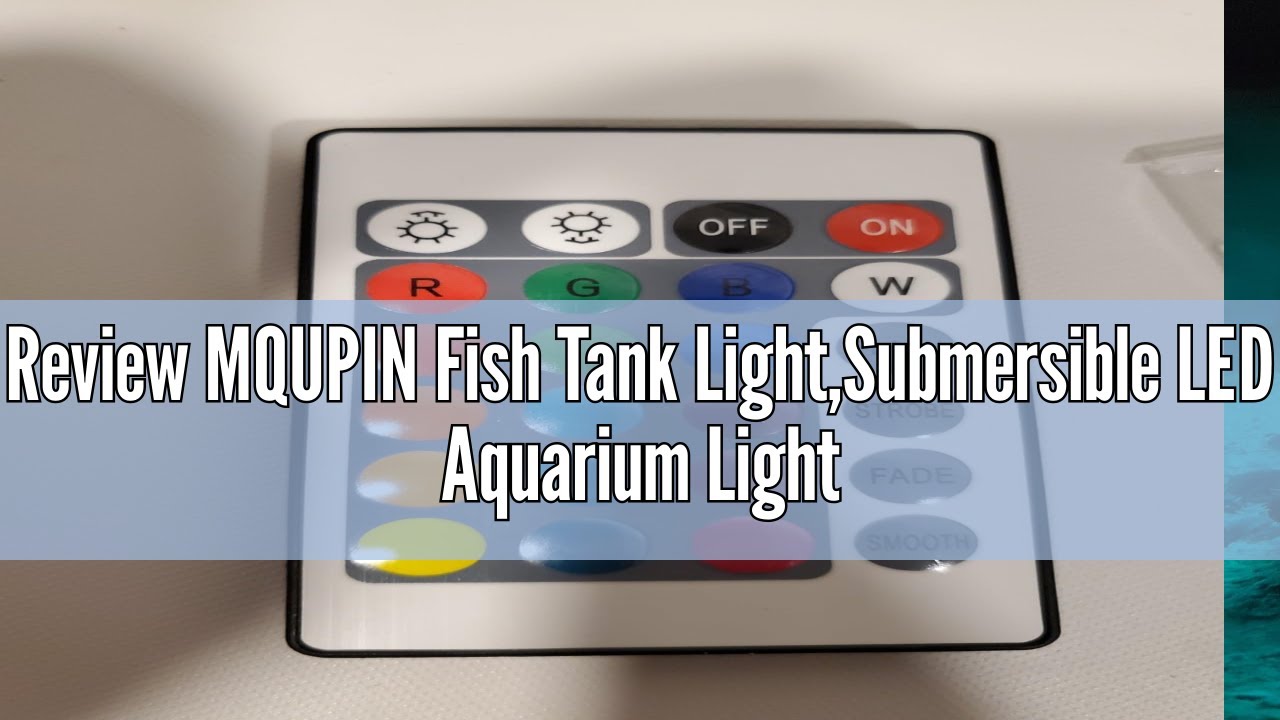 Review MQUPIN Fish Tank Light,Submersible LED Aquarium Light,Color Changing Fish Tank Light with Rem