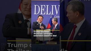 Trump oversees Thailand-Cambodia extended ceasefire deal | AJ #shorts