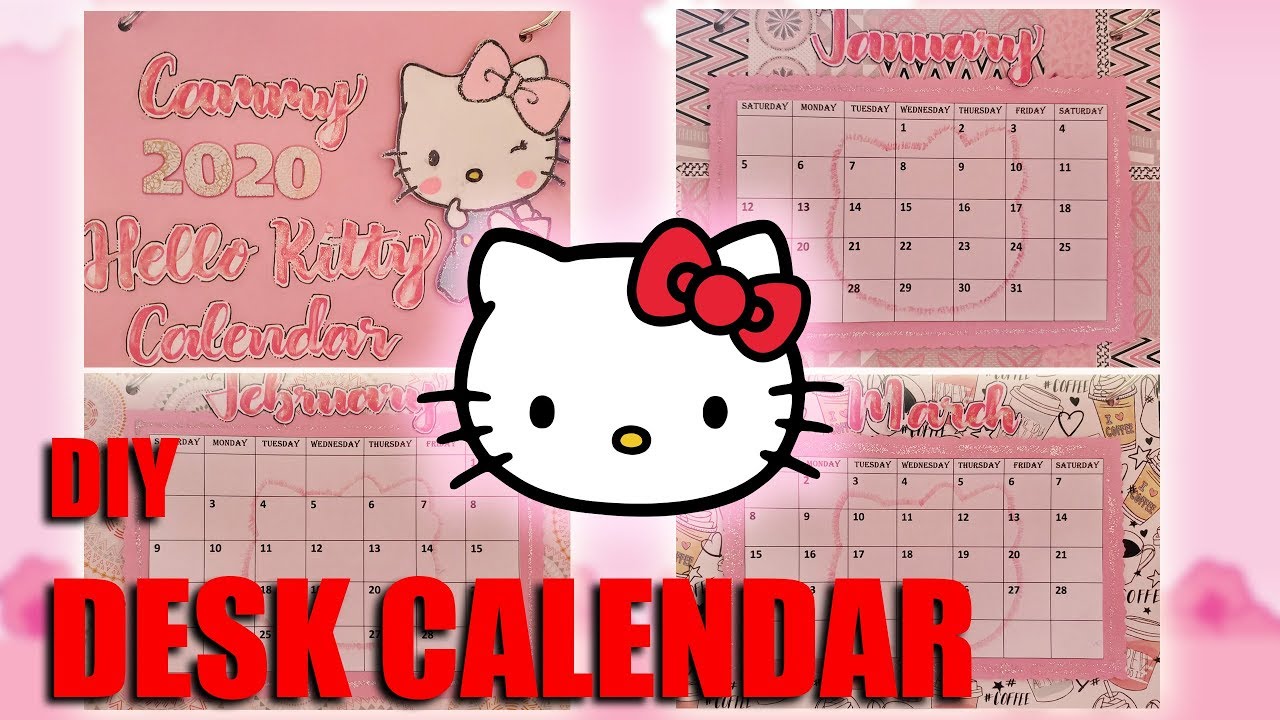Diy Hello Kitty Desk Calendar Youtube