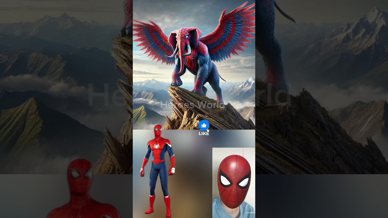 Superheroes but elephant eagle fusion 🔥😱 marvel vs DC 