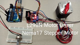 How to control Nema17 stepper motor with L298n motor driver.