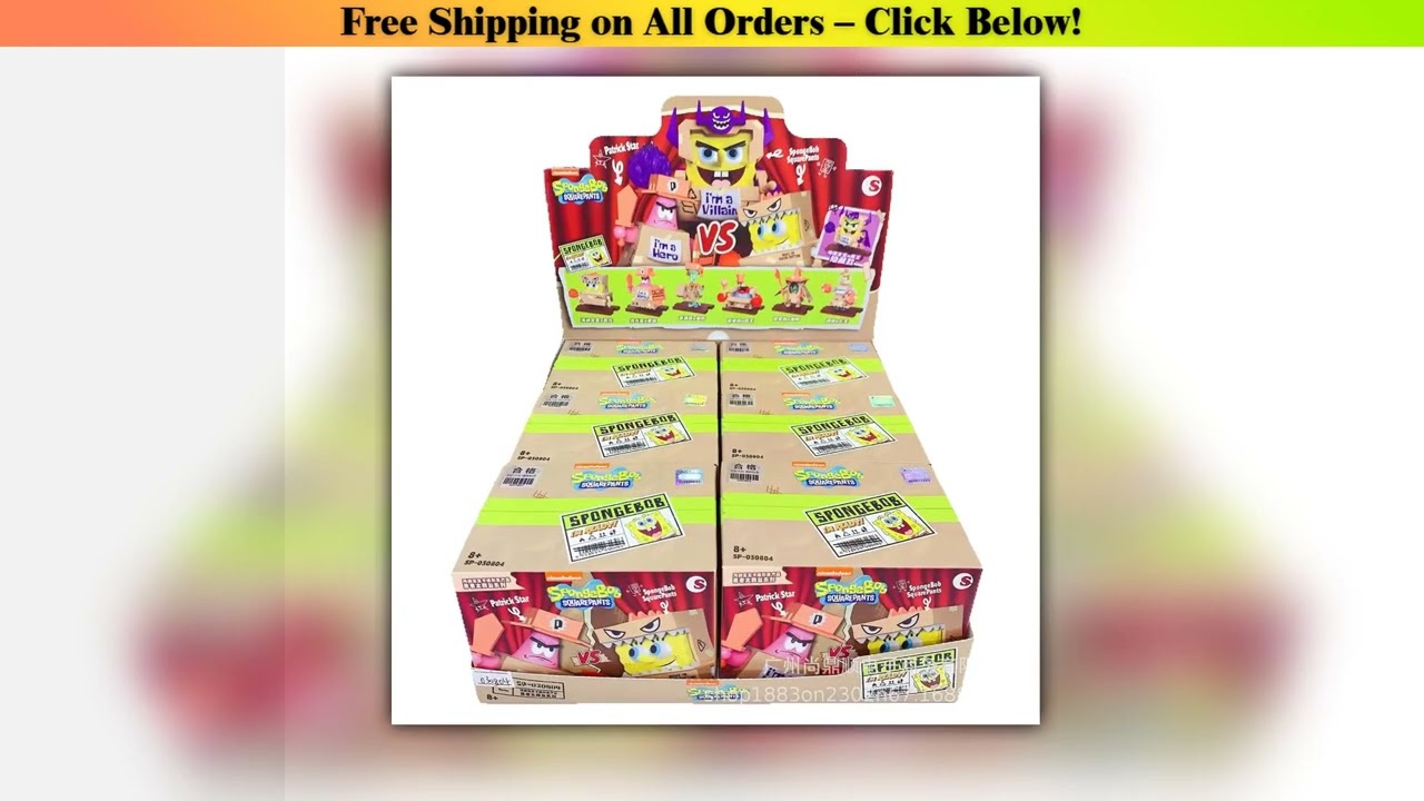 6Pcs/Set Surprise Blind Box SpongeBob SquarePants Anime Character Model Figure Toy Tentacles