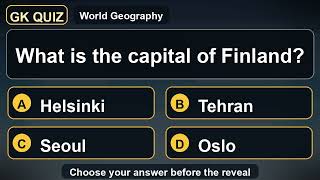 General Knowledge Quiz | GK Question: What is the capital of Finland?