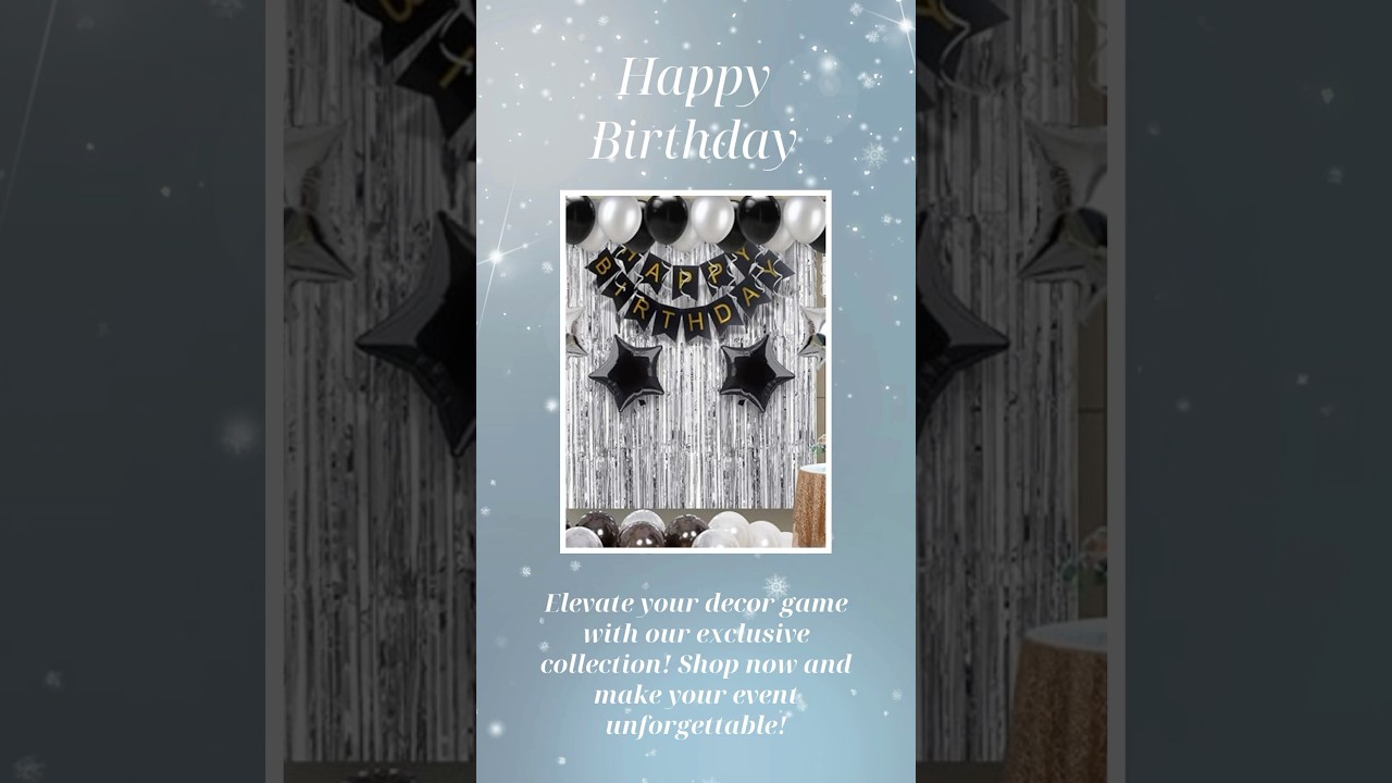 Happy birthday silver decoration❤️ 