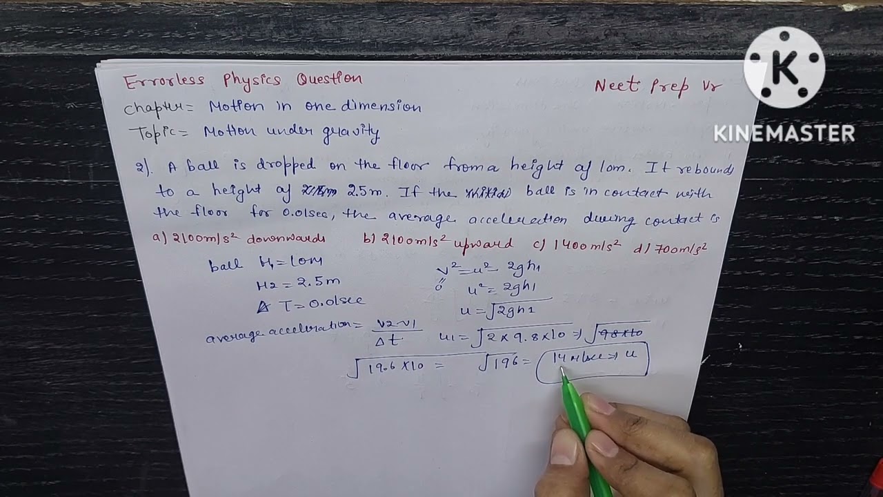 errorless physics questions||a ball is dropped on the floor from the height of 10m.it rebounds to a