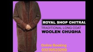 Traditional Chitrali Long coat Chugha free Size Online Booking #chitral #chugha #longcoat #woolen