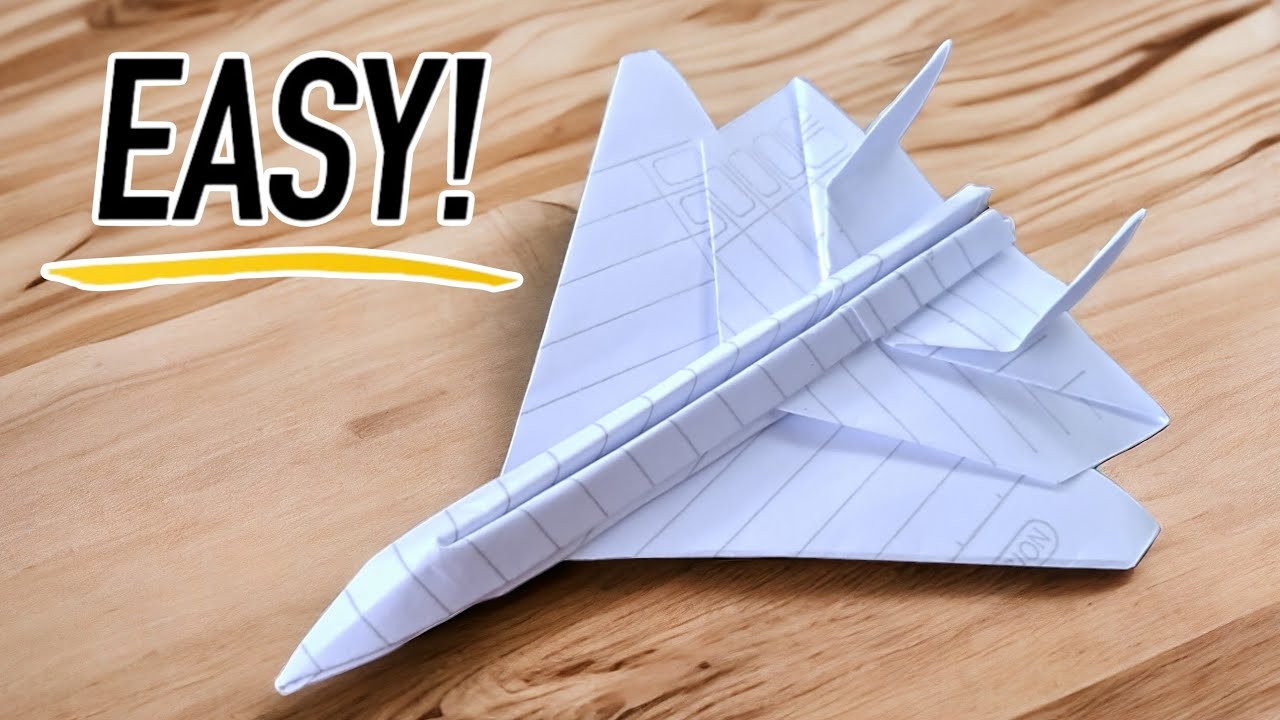 How To make Best origami jet fighter realistic - YouTube