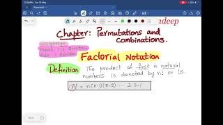 Factorial Notation | PERMUTATIONS AND COMBINATIONS 