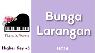 Bunga Larangan - UG14 (Piano Karaoke Higher Key +5)