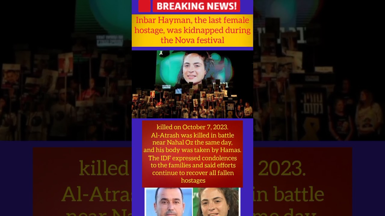Inbar Hayman the last female hostage was kidnapped during the Nova festival