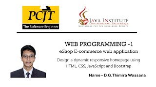 Dynamic responsive homepage using HTML, CSS, JavaScript and Bootstrap | Java Institute