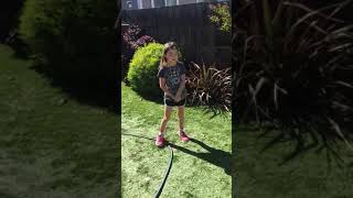 Gymnastics Routine In The Backyard