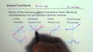 End Behaviour of Parent and Inverse Functions