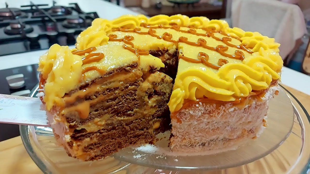 TORTA SIN HORNO CREMA DE NARANJA, MANJAR  / Silvana Cocina
