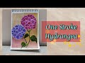 One Stroke Hydrangea / Easy Acrylic painting/ Flowers painting