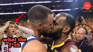 LeBron James and Steph Curry Accidentally Kiss!! NBA ALL-STAR FUNNY MOMENTS
