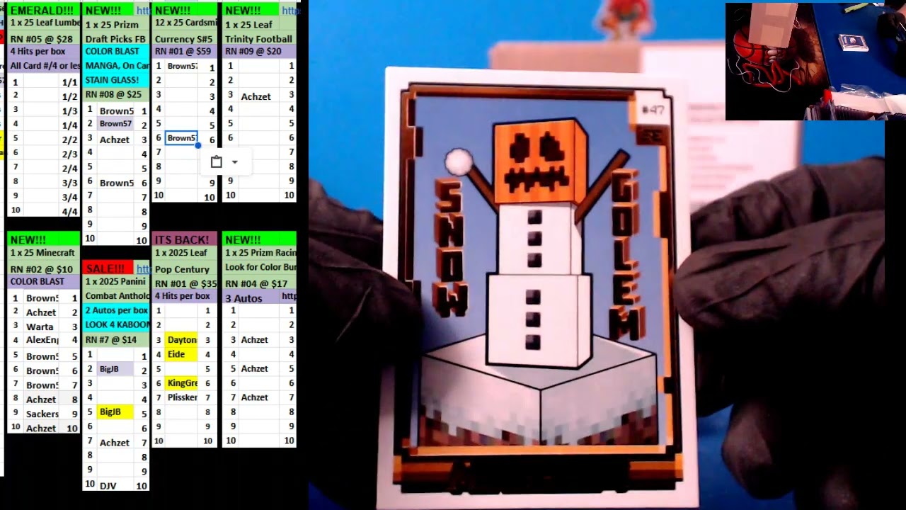 01 19 2026 RN #02 1 x 2025 Panini Minecraft