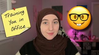 ASMR- Office Assistant Trains You: (keyboard sounds, explaining tasks, whispering, rambling)