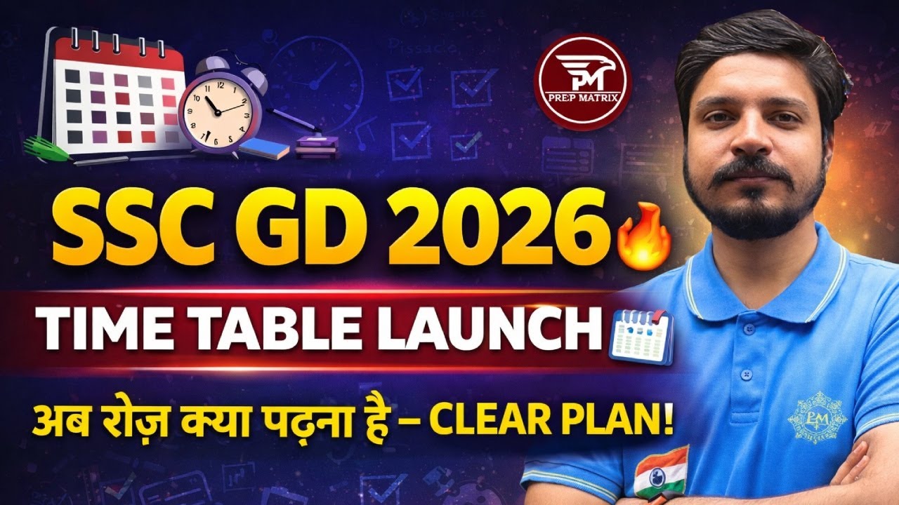 SSC GD 2026 | Last & Final Preparation Strategy + Study Time Table
