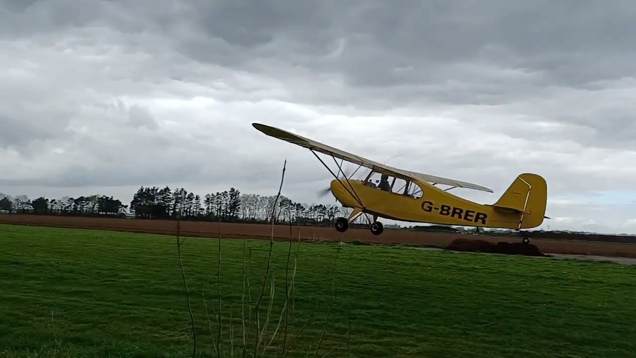 Aeronca 7AC Champion G-BRER Check flight take-off