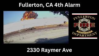 Fullerton, CA 4th Alarm Fire MCI Plane Crash into a Warehouse Fireground Audio 1/2/25