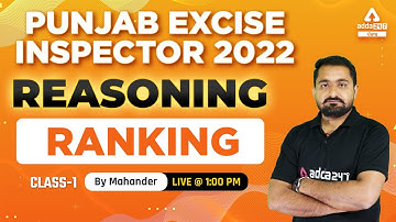 Punjab Excise Inspector 2022 | Reasoning | Ranking #1 By Mahendar