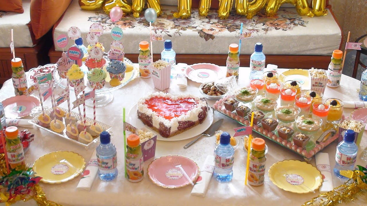 أفكار لتحضير وتزيين طاولة عيد ميلاد جميلة ووصفات ستسهل عليك الكثير Happy Birthday
